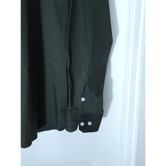 Coofandy XL Dark Green Long Sleeve Button Dress Shirt - Picture 3 of 9